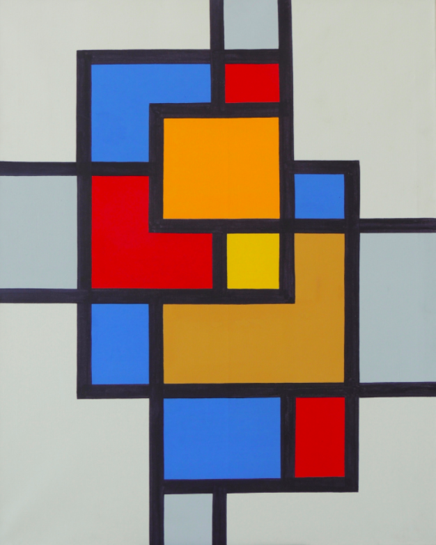 Geometrische abstrakte Malerei, Komposition 48, 1980 Siep van den Berg