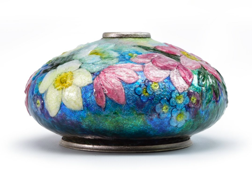 A colorful ceramic pot by Camille Fauré from the Art Nouveau period as an example of an affordable work of art