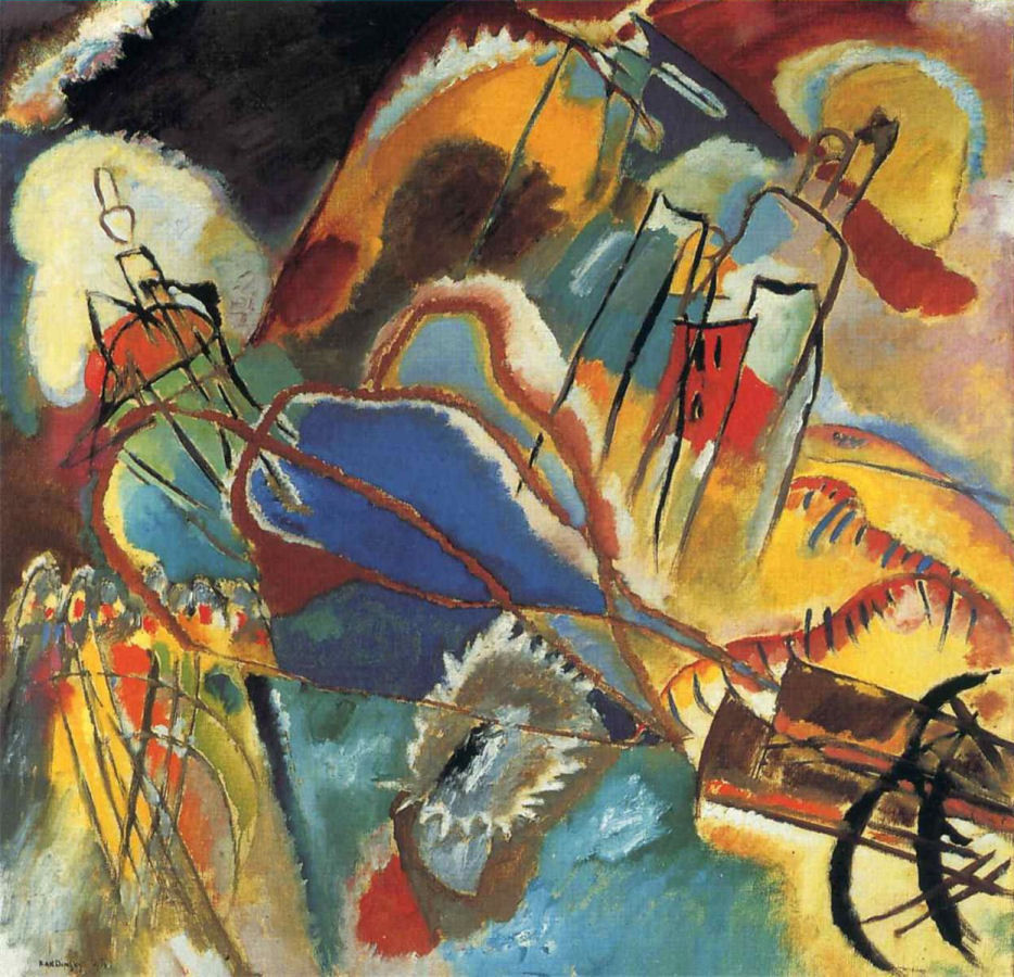 Abstraktes Gemälde von Wassily Kandinsky, Improvisation 30 (Kanonen), 1913